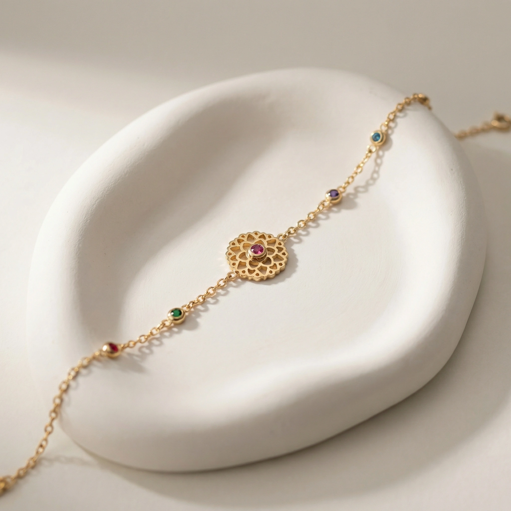 Arabesque Rosette Zircon Bracelet