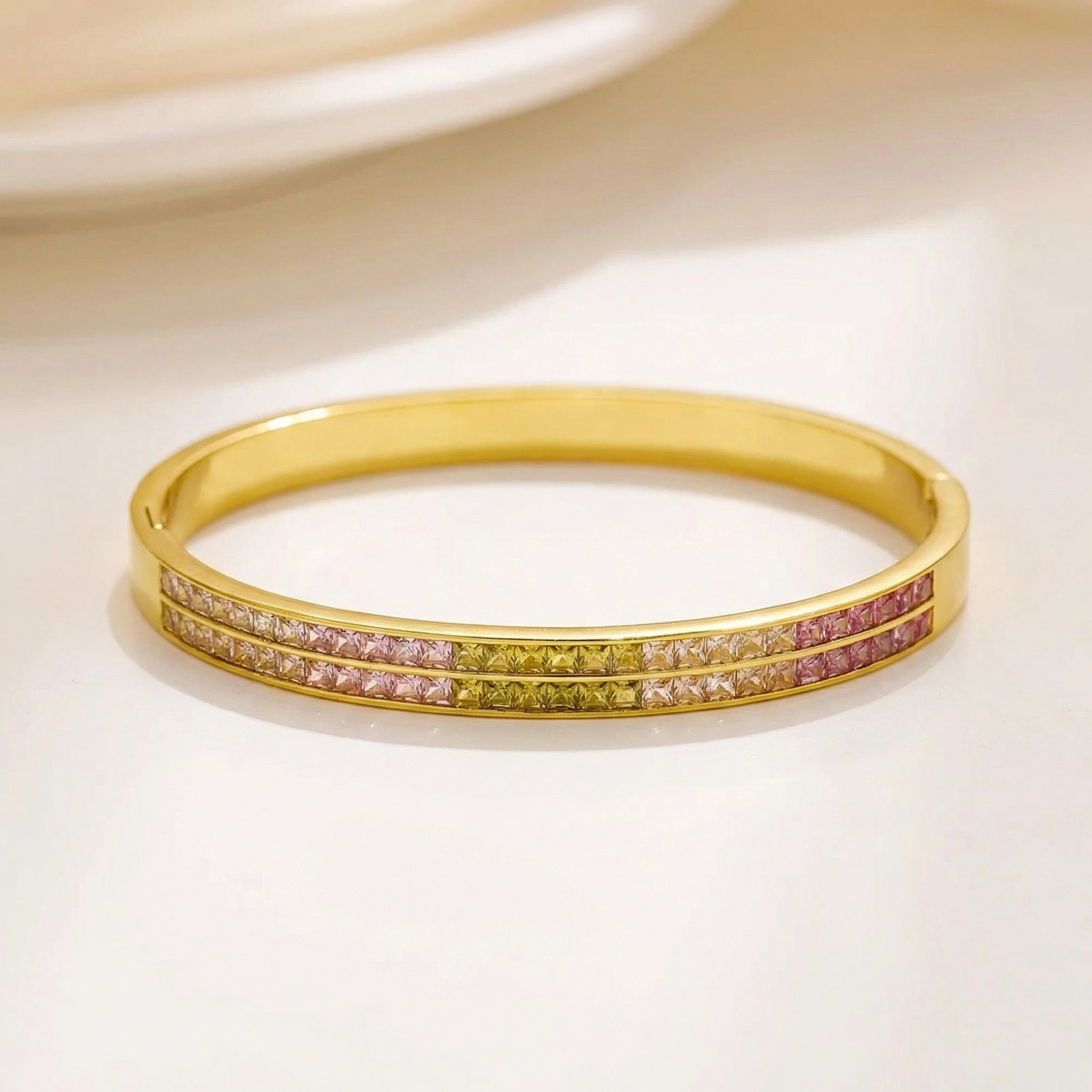 Multi Color Zircon Stone Bangle