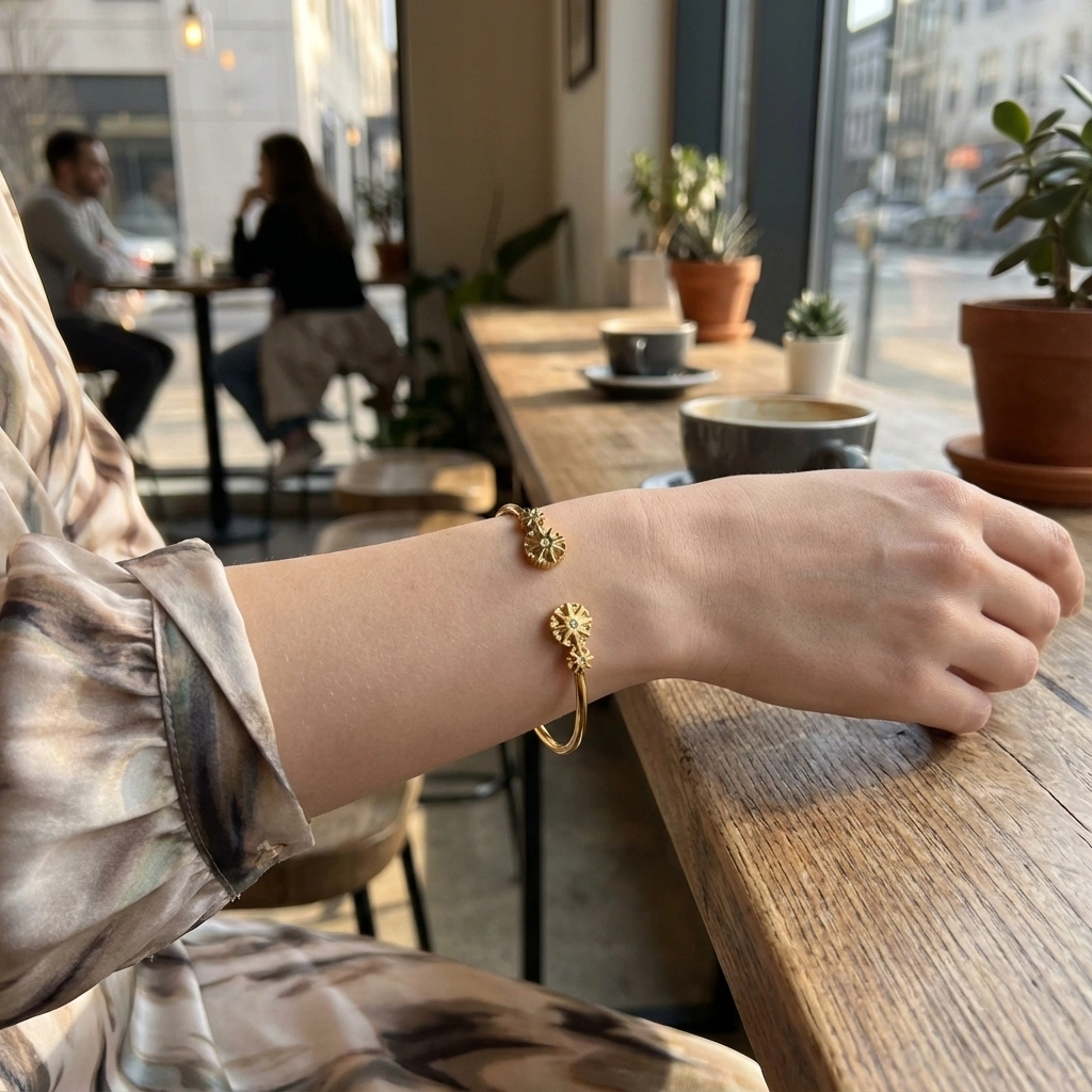 Eight Star Zircon Elastic Bangle Bracelet - Premium Jewelry