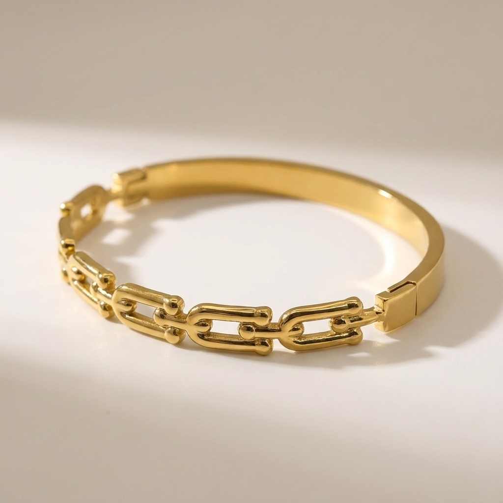 Horseshoe Buckle Stainless Steel Bracelet - Premium Jewelry