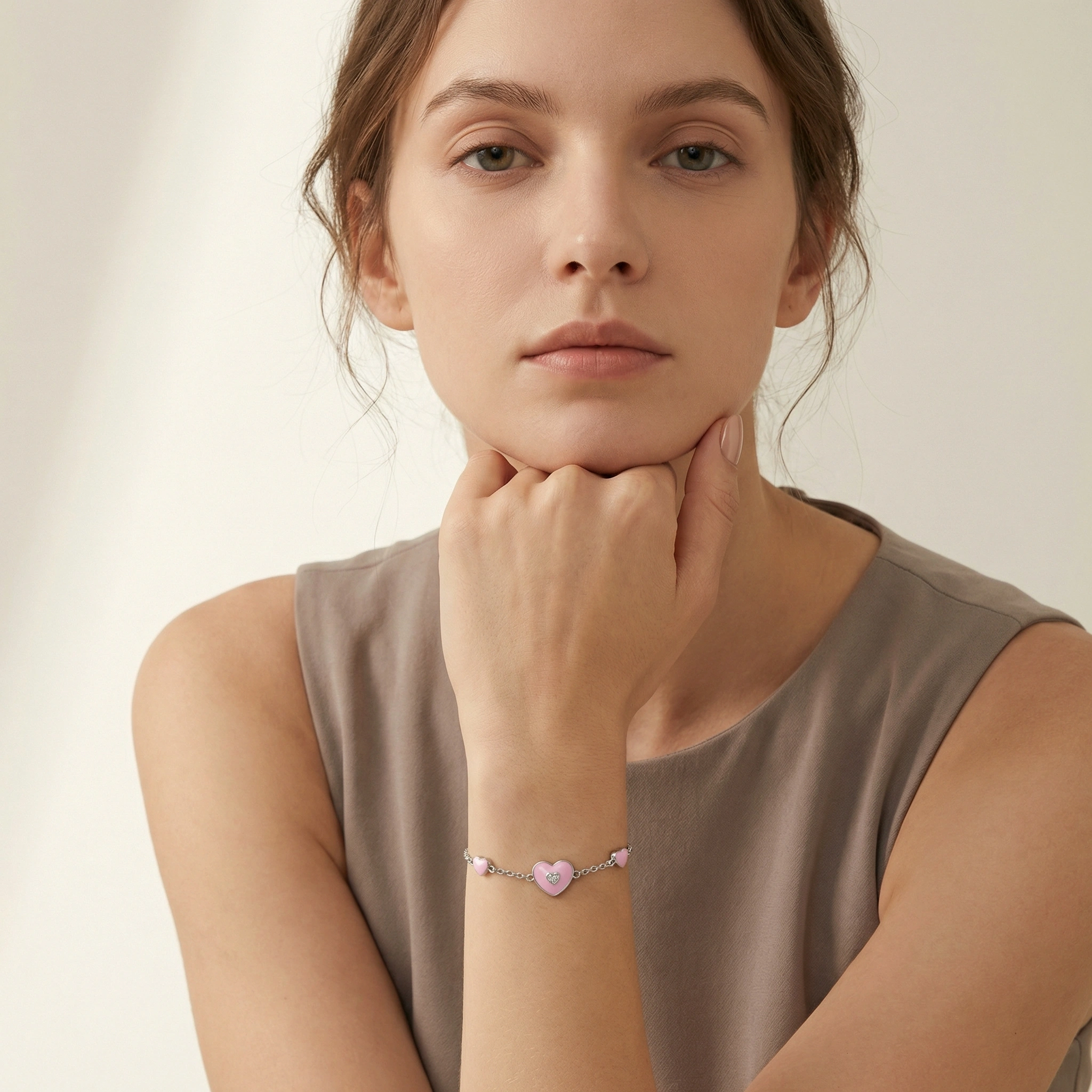 Pink Heart Kids Bracelet - Premium Jewelry