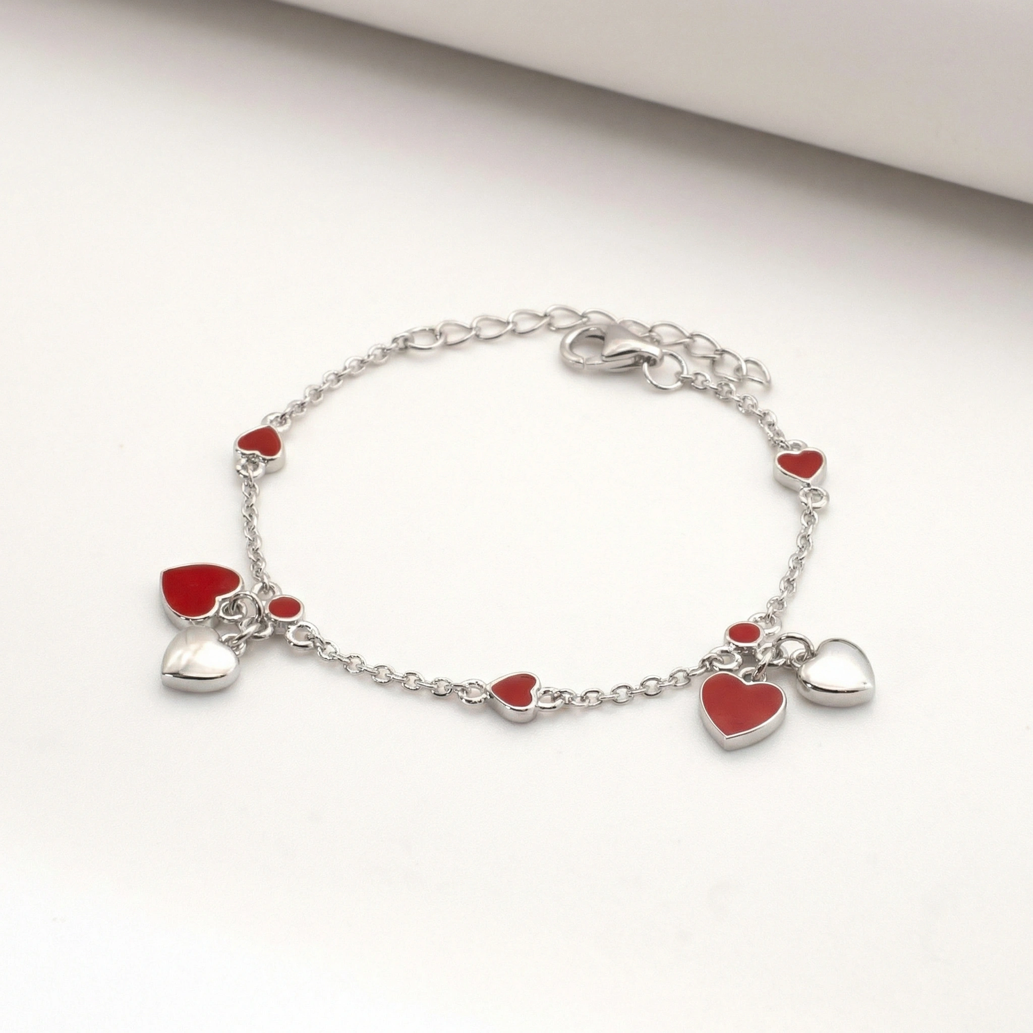 Sterling Silver Heart Bracelet - Premium Jewelry