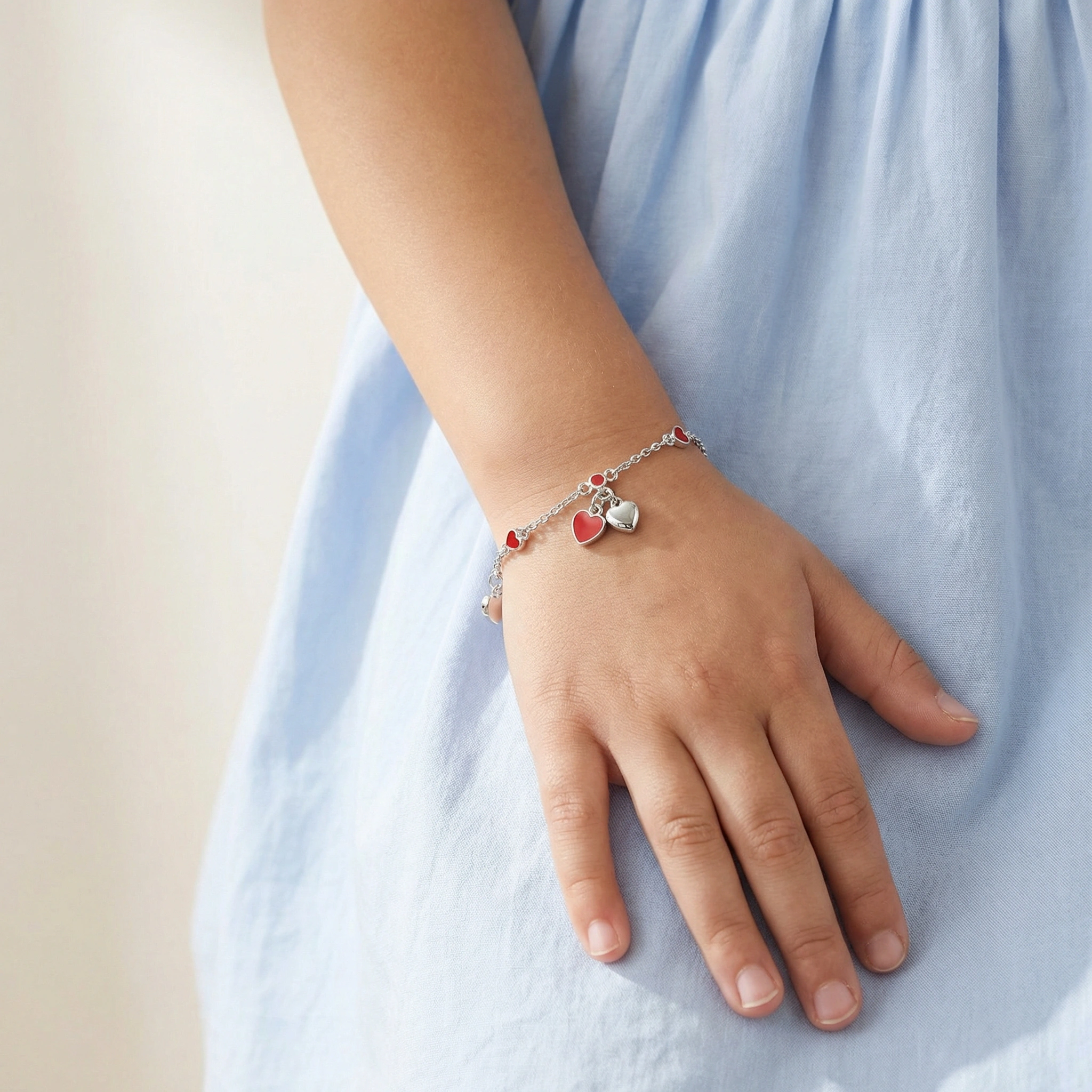 Sterling Silver Heart Bracelet - Premium Jewelry