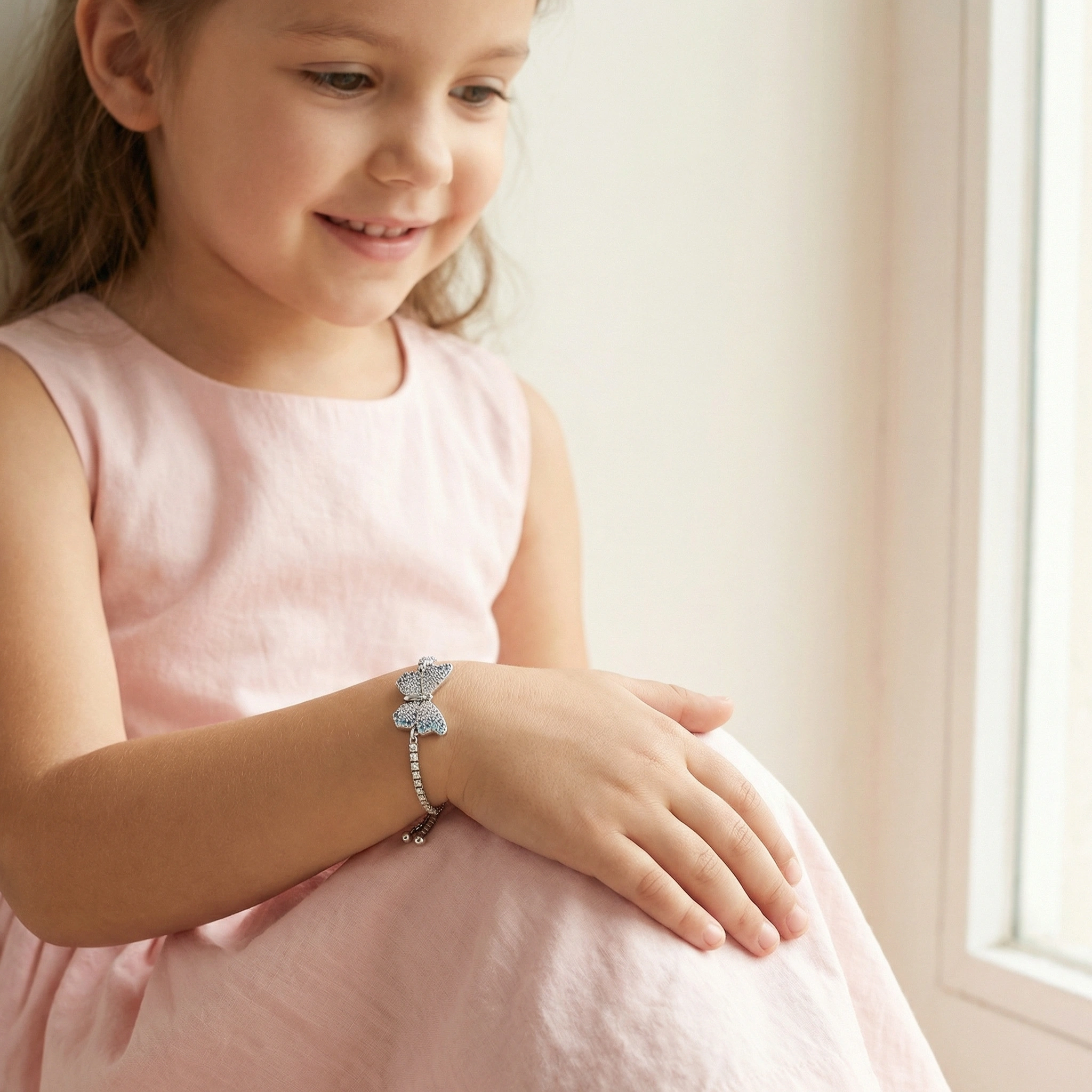 Butterfly Zircon Kids Bracelet - Premium Jewelry