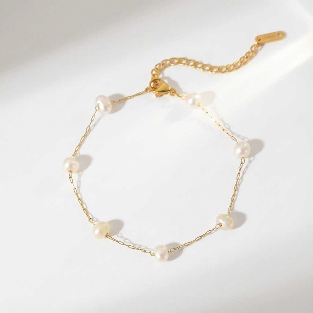 Pearl Beaded Chain Bracelet - Premium Jewelry