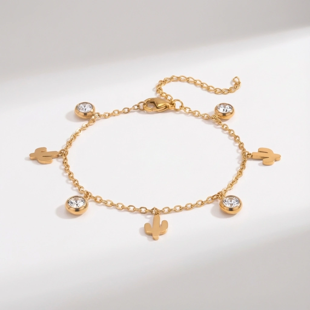 Star Cactus Cubic Zircon Bracelet - Premium Jewelry