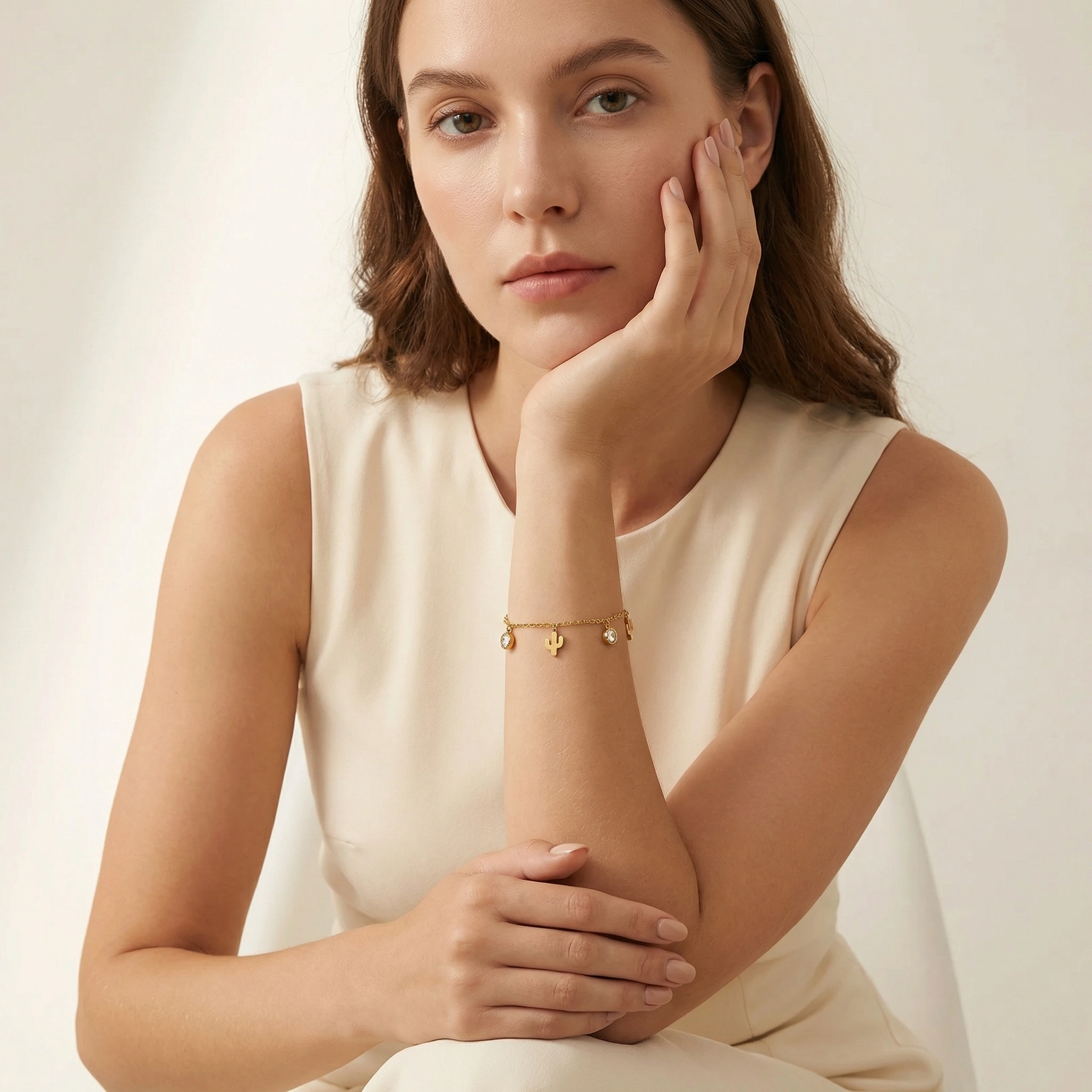 Star Cactus Cubic Zircon Bracelet - Premium Jewelry