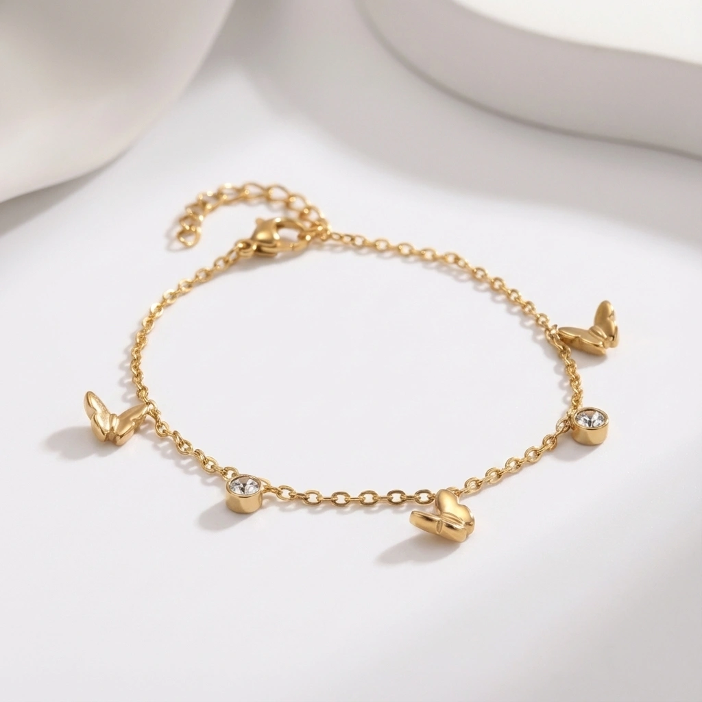 Star Butterfly Cubic Zircon Bracelet - Premium Jewelry