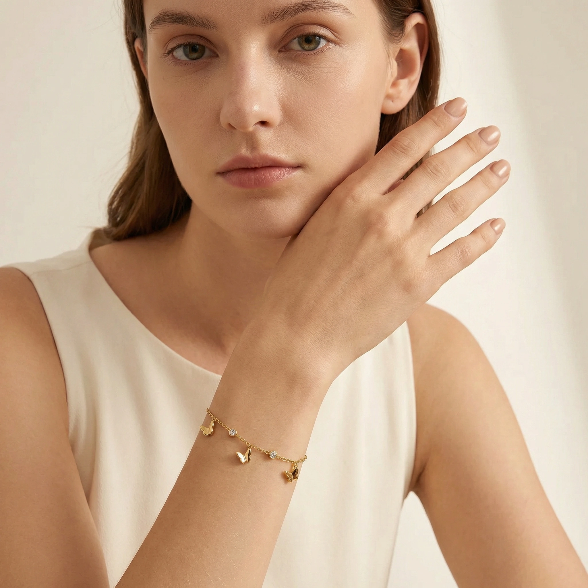 Star Butterfly Cubic Zircon Bracelet - Premium Jewelry