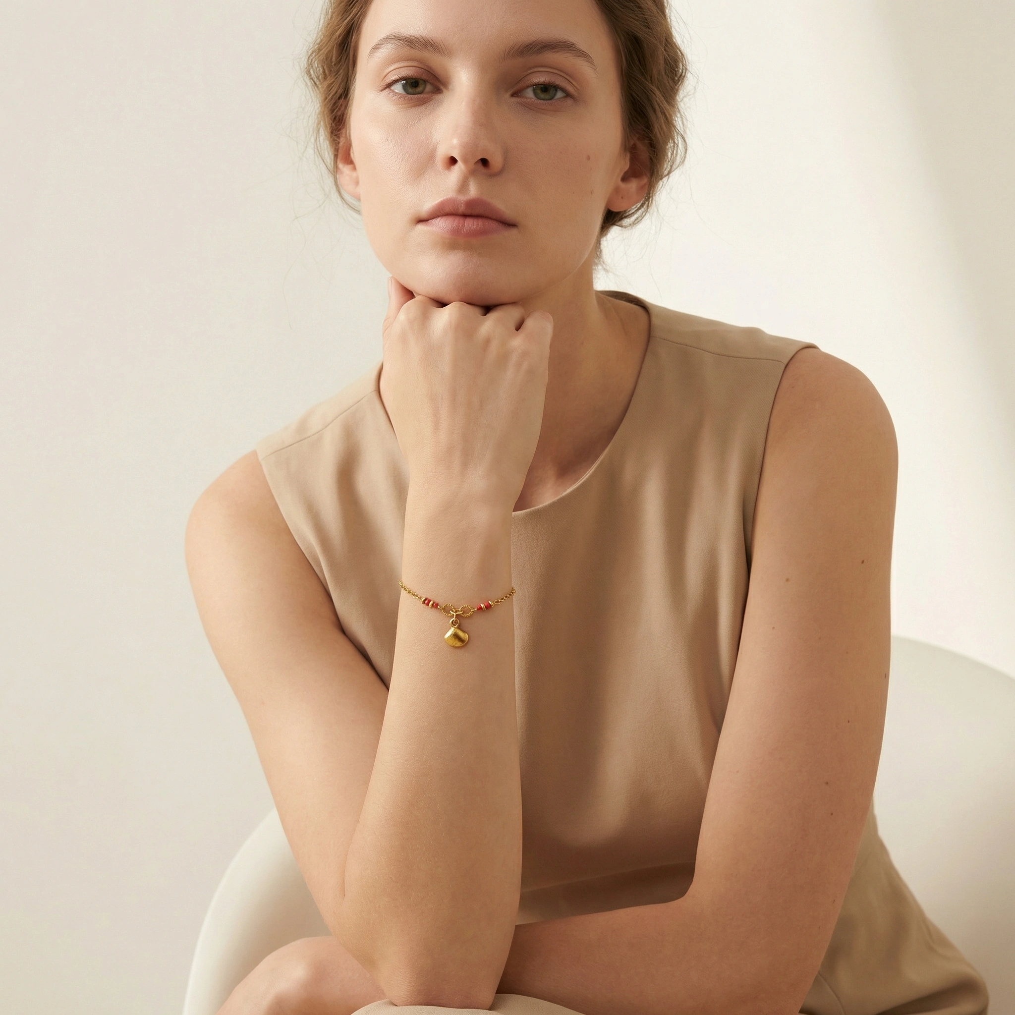 Shell Charm Stainless Steel Beach Bracelet - Premium Jewelry