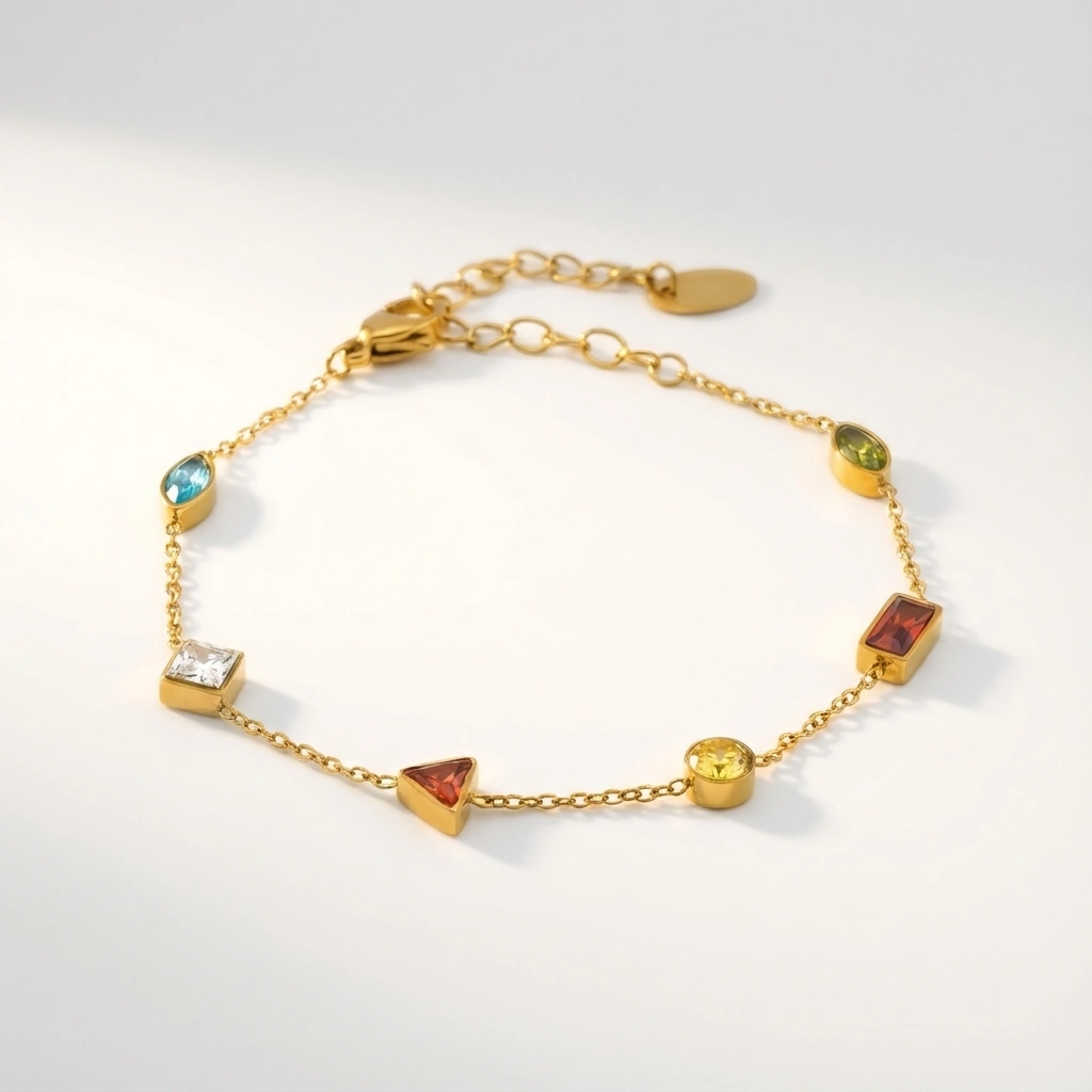 Multicolor Zircon Stone Bracelet - Premium Jewelry