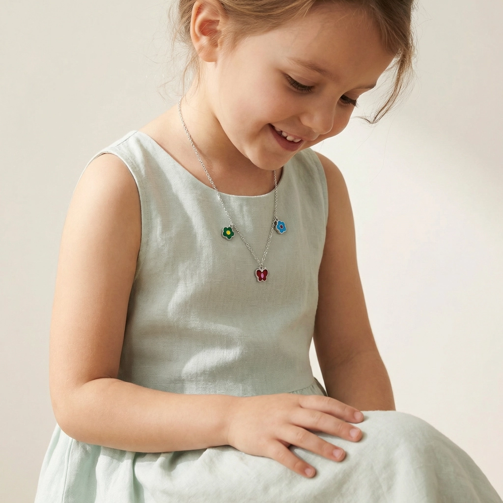 Multicolor Kids Charm Necklace - Premium Jewelry