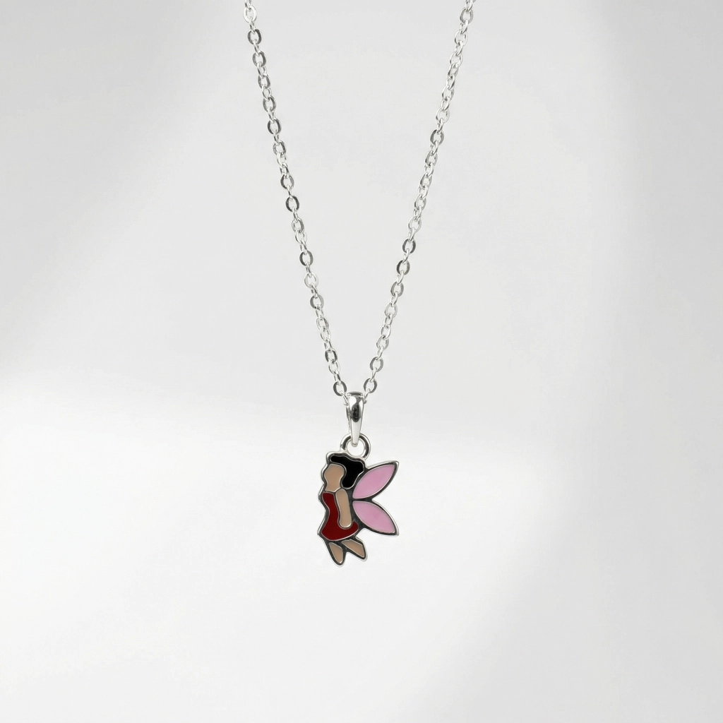 Sterling Silver Angel Pendant Necklace For Kids - Premium Jewelry