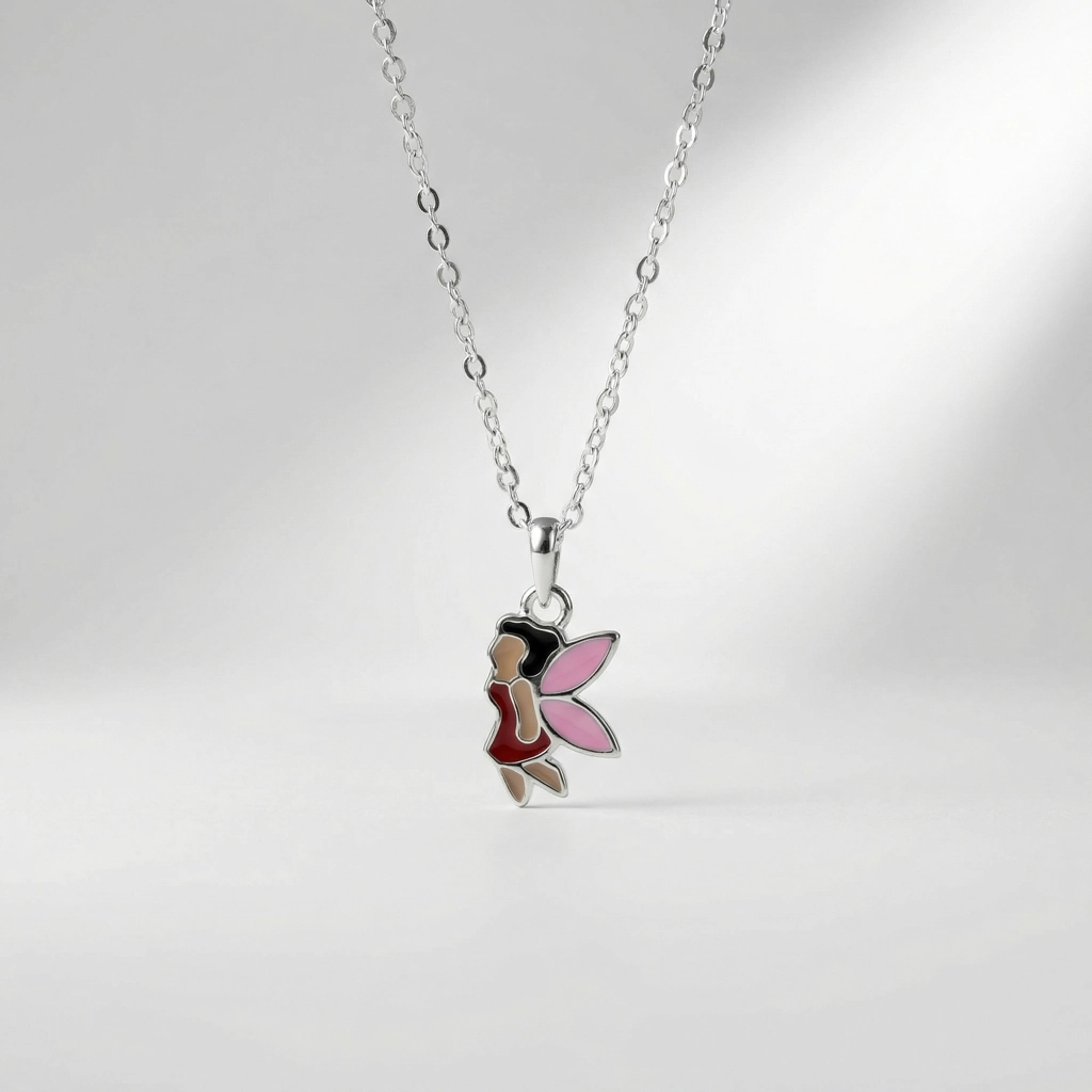 Sterling Silver Angel Pendant Necklace For Kids - Premium Jewelry