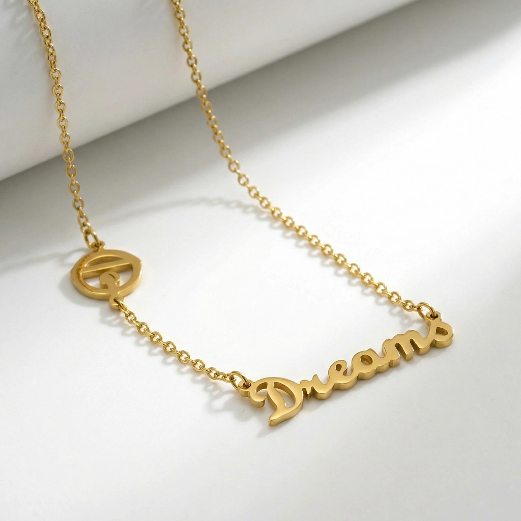 18K Gold Plated Dream Pendant Necklace - Premium Jewelry