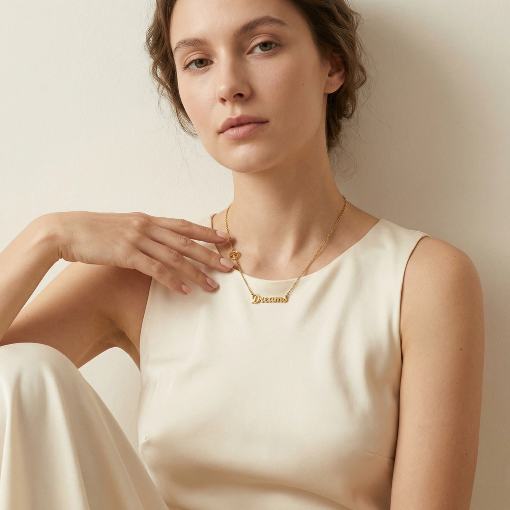 18K Gold Plated Dream Pendant Necklace - Premium Jewelry