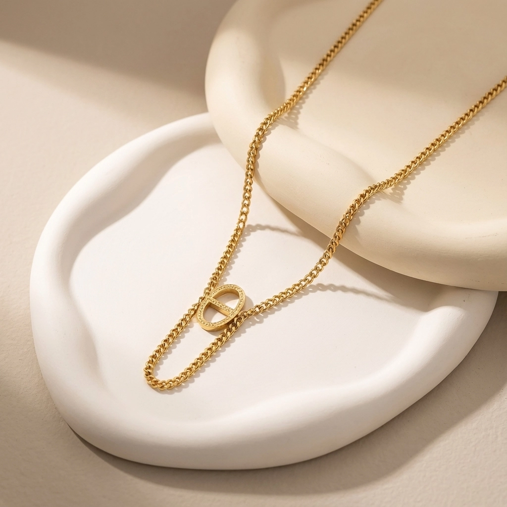 Oval Leaf Tassel Chain Necklace - Premium Jewelry