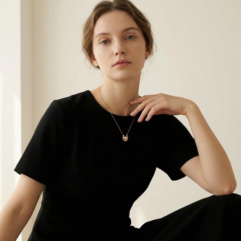 U Shape Pearl 18K Gold Plated Necklace - Premium Jewelry