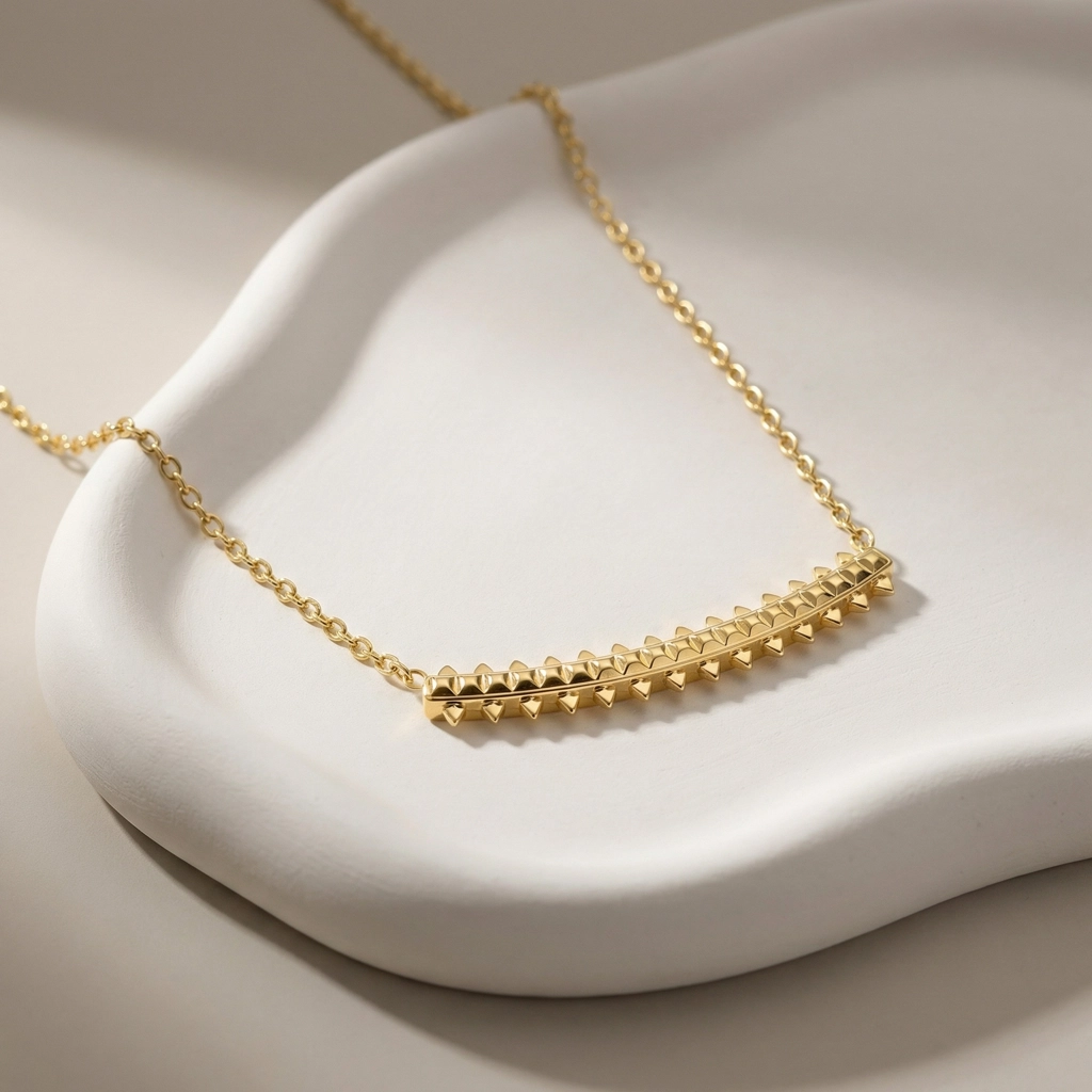 Spiked Double-row Necklace - Premium Jewelry