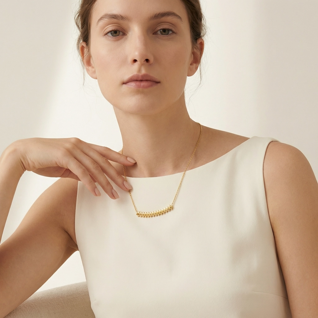 Spiked Double-row Necklace - Premium Jewelry