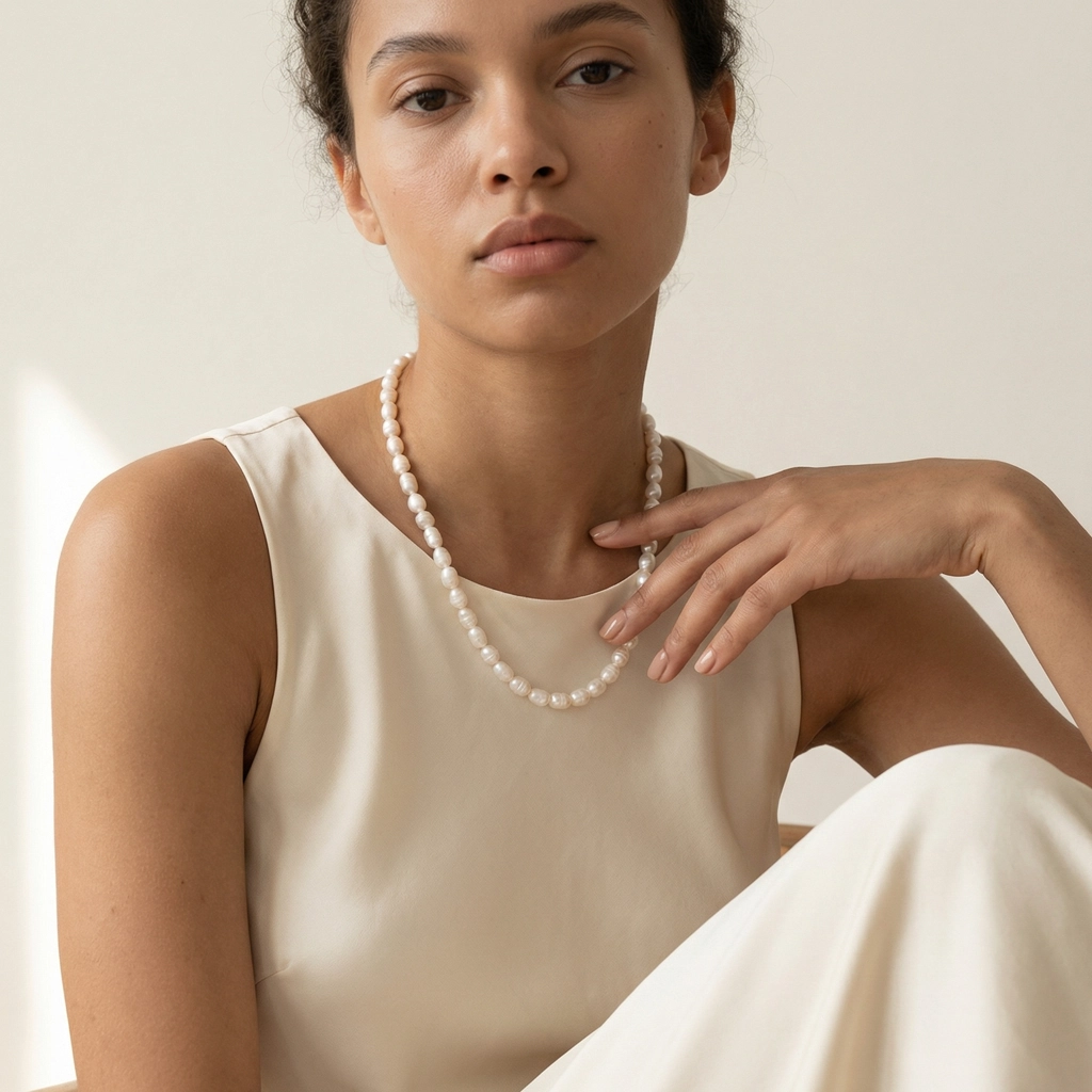 Classic Baroque Pearl Strand Necklace - Premium Jewelry