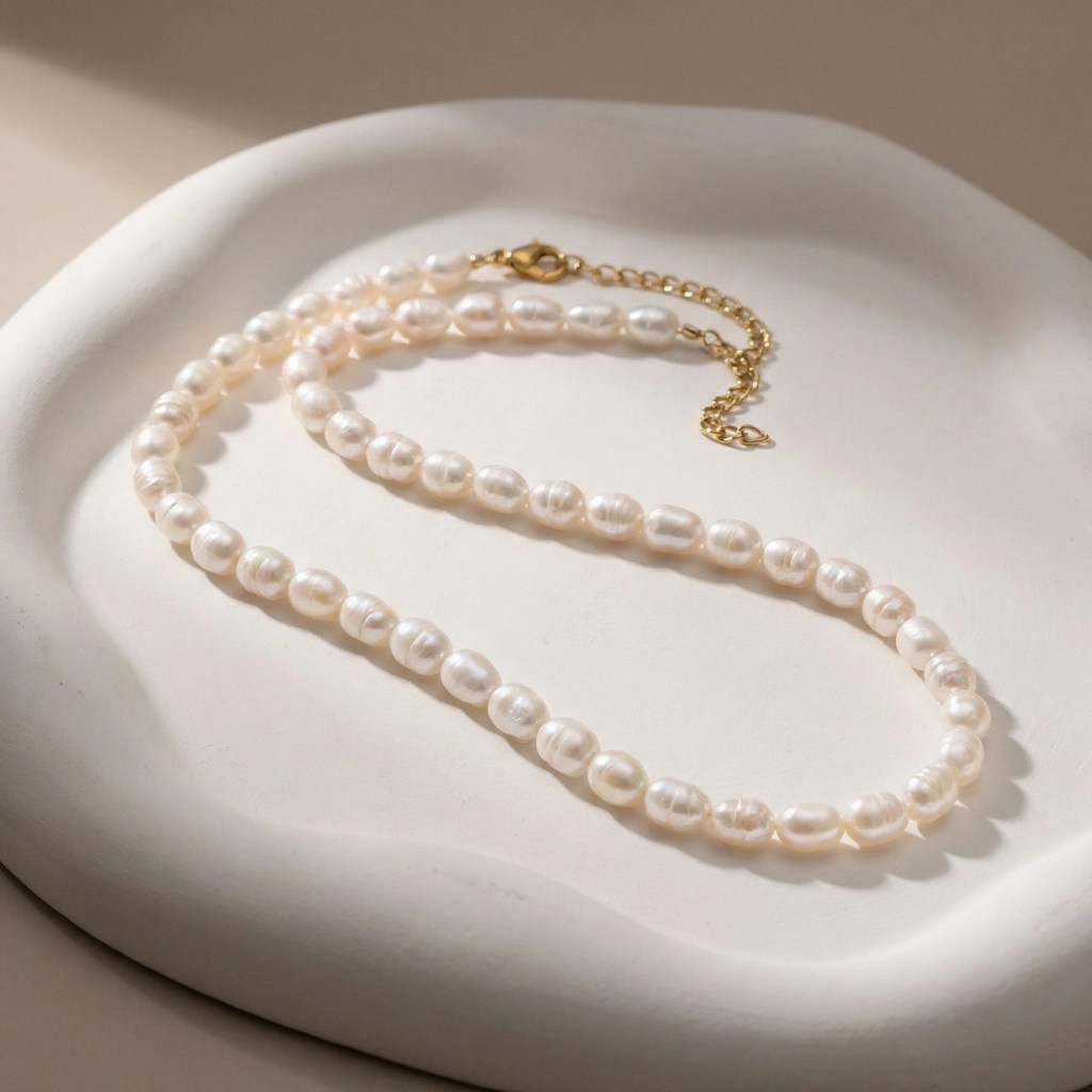 Classic Baroque Pearl Strand Necklace - Premium Jewelry