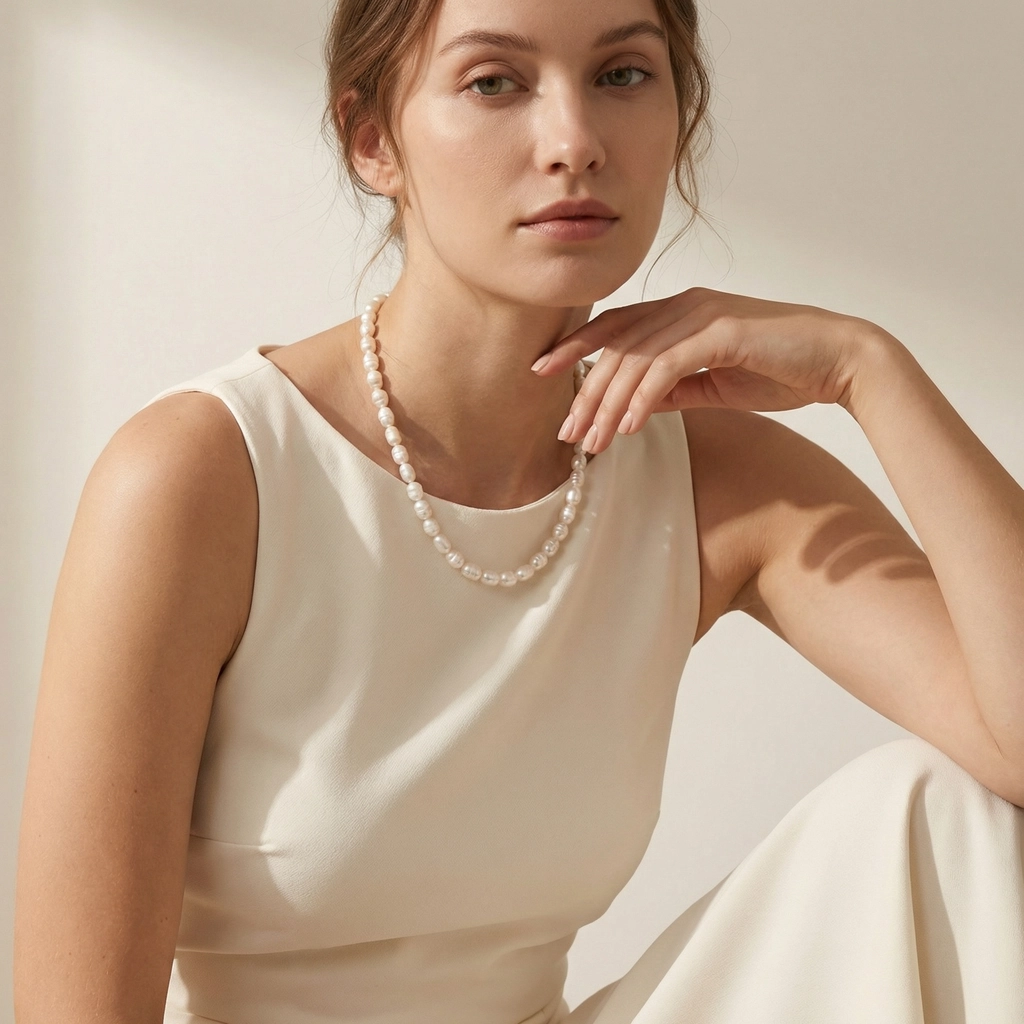 Classic Baroque Pearl Strand Necklace - Premium Jewelry