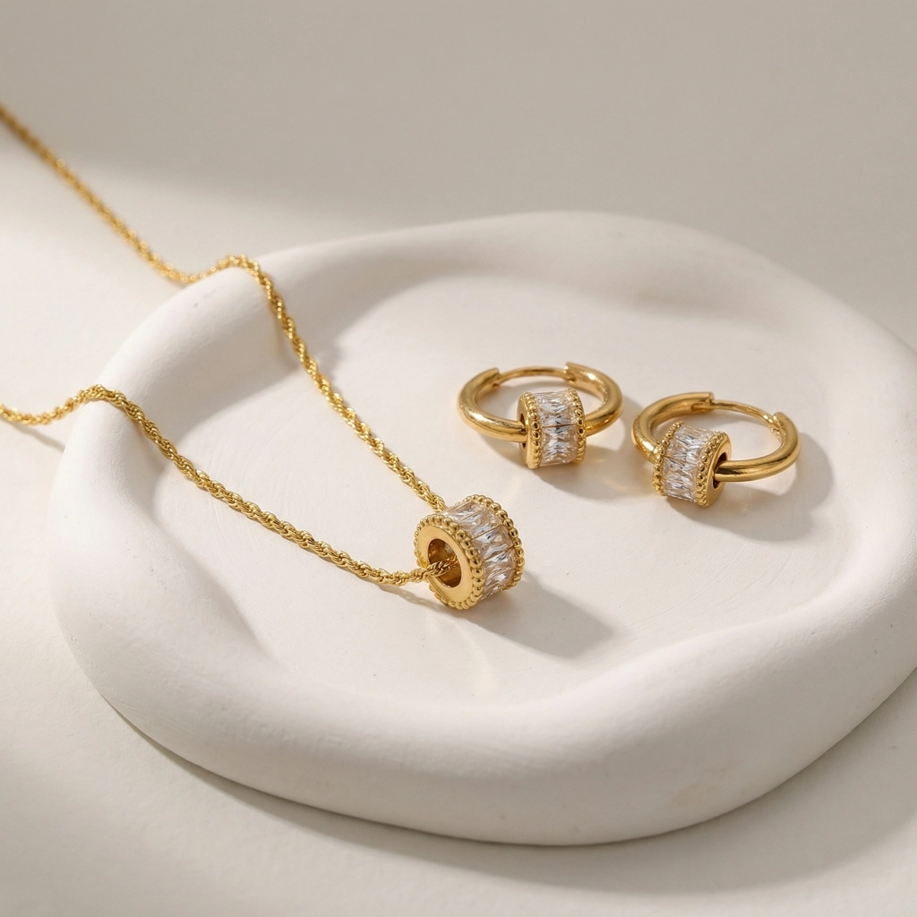 Minimalist Pavé Square Zirconia Pendant Necklace - Premium Jewelry