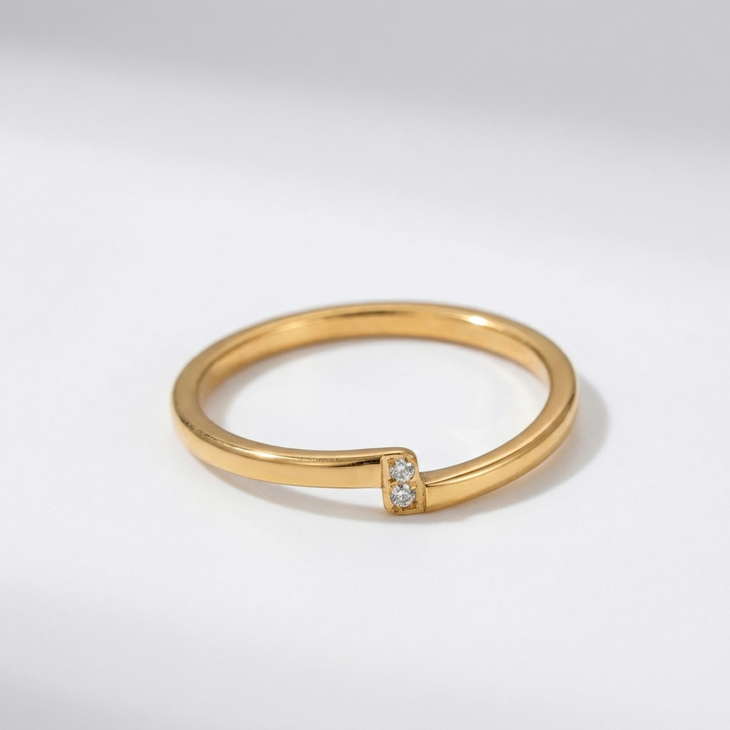 Cubic Zircon Daily Wear Stainless Steel Ring - Premium Jewelry