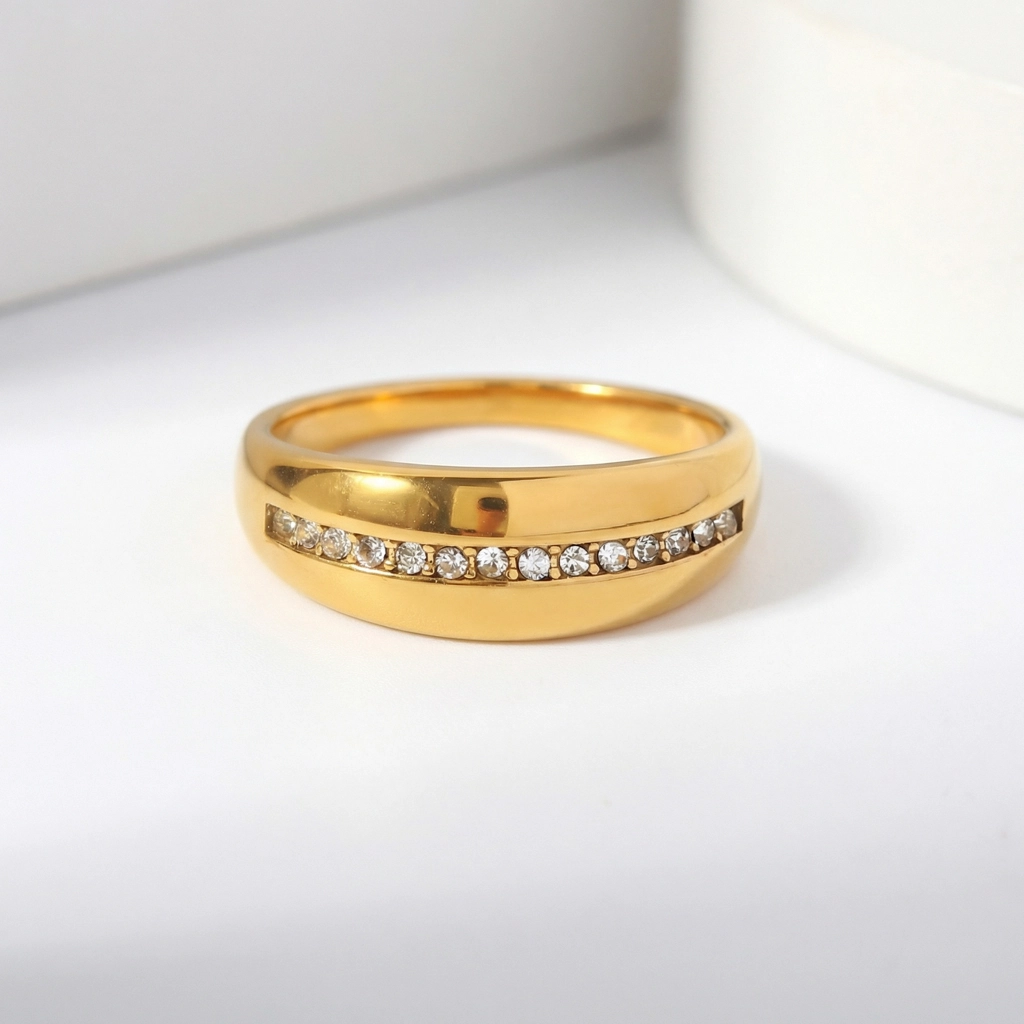 Eterna Cubic Zirconia Pavé Bold Band - Premium Jewelry