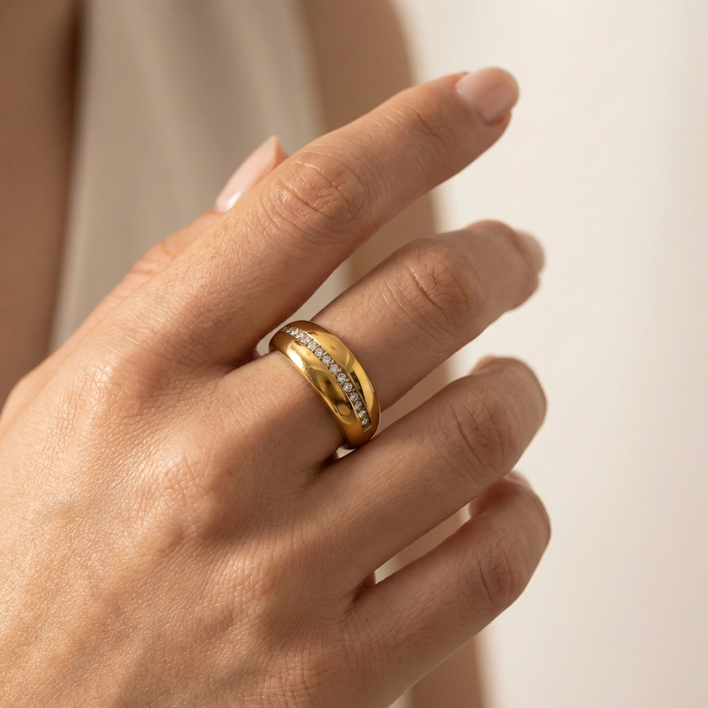 Eterna Cubic Zirconia Pavé Bold Band - Premium Jewelry