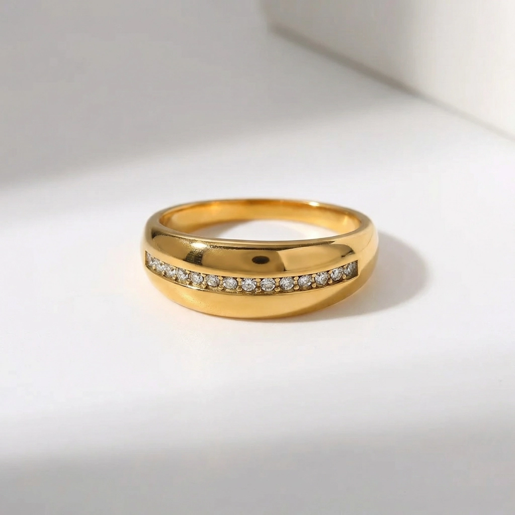 Eterna Cubic Zirconia Pavé Bold Band - Premium Jewelry