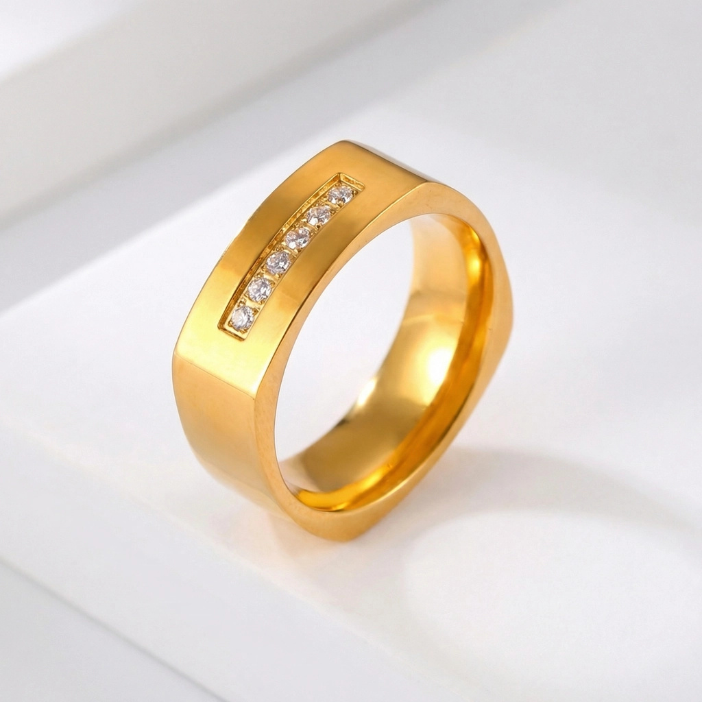 Elegant Minimalist Cubic Zirconia Ring - Premium Jewelry