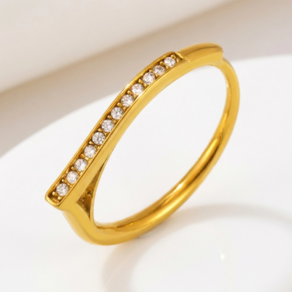 Vintage-style Cubic Zirconia Adjustable Ring - Premium Jewelry