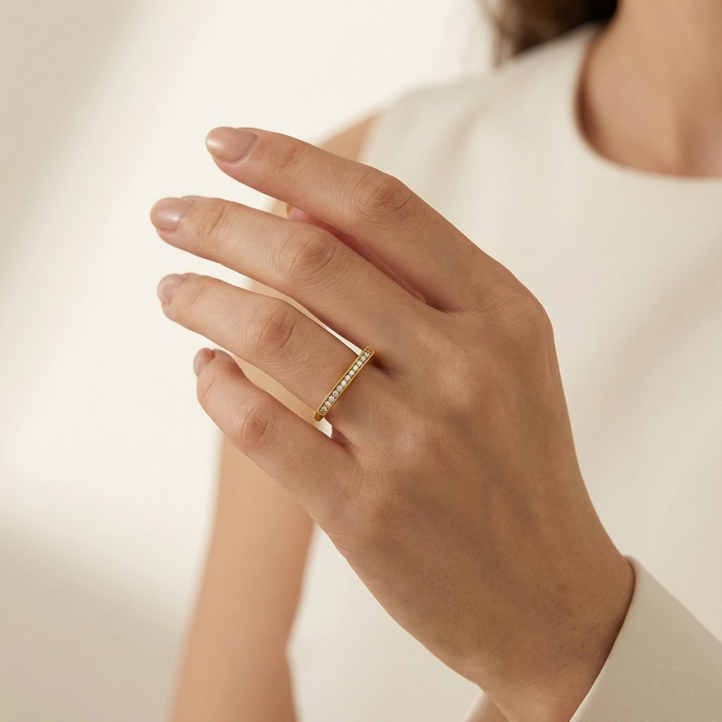 Vintage-style Cubic Zirconia Adjustable Ring - Premium Jewelry