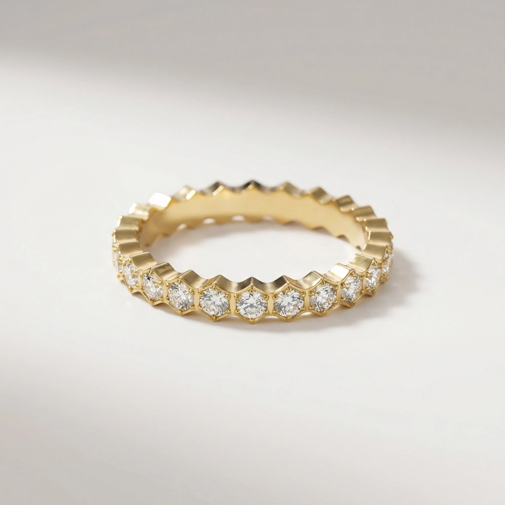 White Zircon Thin Stainless Steel Ring - Premium Jewelry