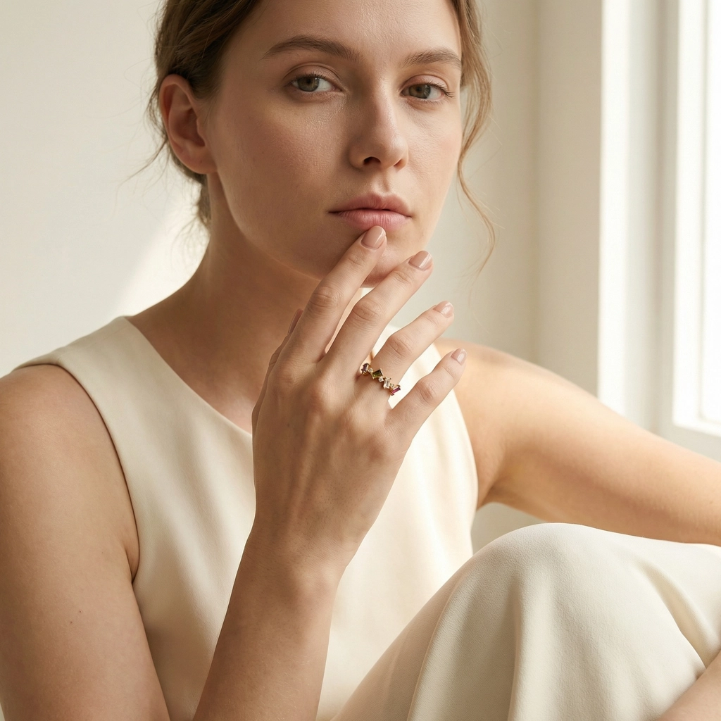 Multi-gemstone Stack Ring In Gold - Standard Jewelry