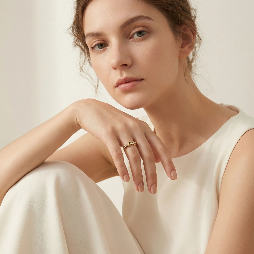 Multi-gemstone Stack Ring In Gold - Standard Jewelry